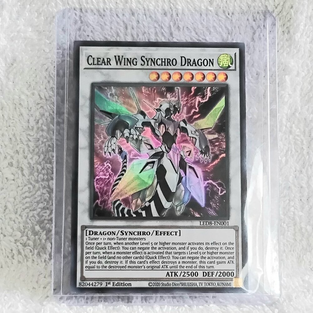 3/$25 Mint 2020 Yu-Gi-Oh! Clear Wing Synchro... LED8-EN001 SR Holo 1st Ed Card!!